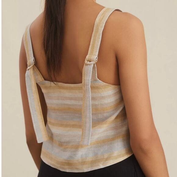 Anthropologie Sancia Striped Linen Cami Size XS - Picture 2 of 7